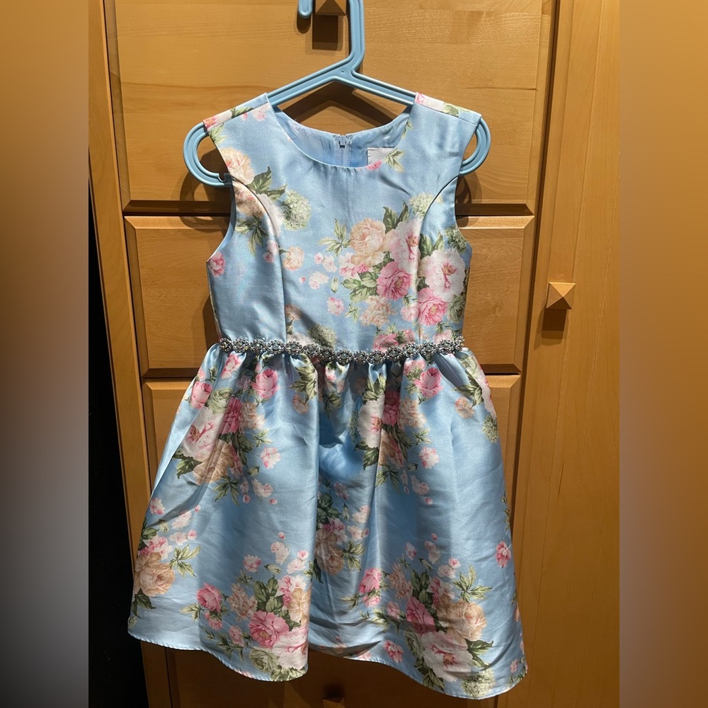 Rare Editions Blue Floral Kids Dress from Macy’s
